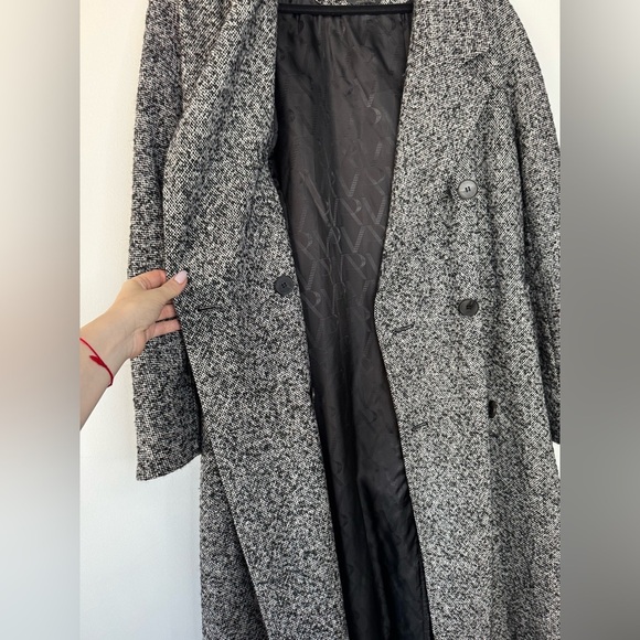 Marina Rinaldi Grey Wool & Alpaca Tweed Coat – Size Large - Picture 6 of 17